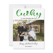 ラッキーシャムロックstパトリックモダン家族写真