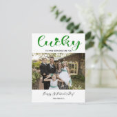 ラッキーシャムロックstパトリックモダン家族写真 シーズンカード (スタンド正面)