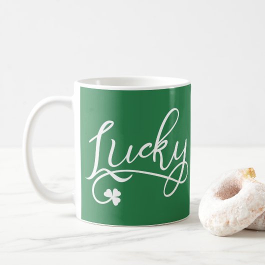 ラッキーシャムロックSt patricks day コーヒーマグカップ (ドーナツ)