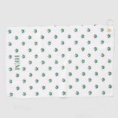 ラッキーショットアイリッシュモノグラムのクローバーズゴルフタオル ゴルフタオル (横)