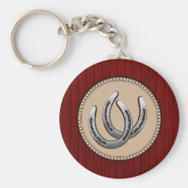 ラッキーシルバーホースシューズウェスタンスタイル キーホルダー