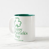 ラッキーシンプルエレガントシャムロックSt patricks day ツートーンマグカップ (正面左)