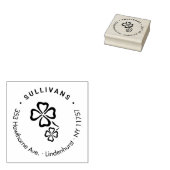 ラッキーシンプルクローバーズファミリー差出人住所 ラバースタンプ (押印)