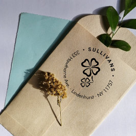 ラッキーシンプルクローバーズファミリー差出人住所 ラバースタンプ