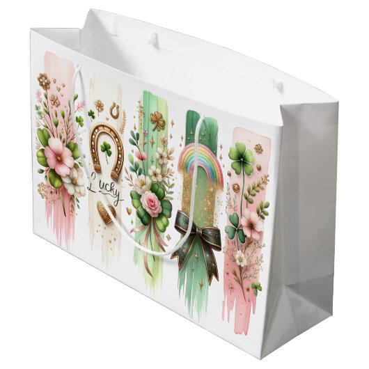 ラッキーシンボルズサンパトリックの日抱き枕 ラージペーパーバッグ (裏面アングル)