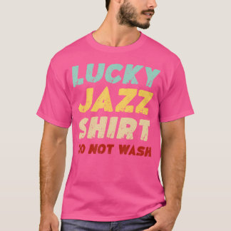 ラッキージャズシャツ 洗わないで 面白いジャズ Tシャツ