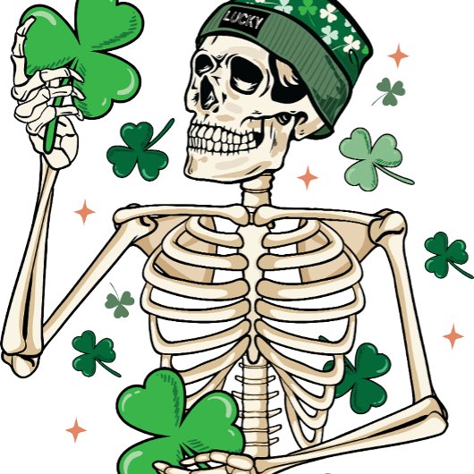 ラッキースケルトン,St patricks day,パット Tシャツ