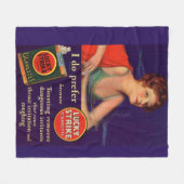 ラッキーストライク1920年代のタバコ広告 フリースブランケット (正面(横))