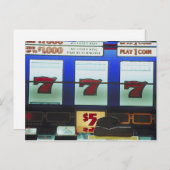 ラッキースロットマシンの勝者 ポストカード (正面/裏面)