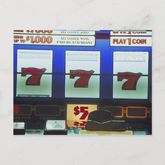 ラッキースロットマシンの勝者 ポストカード (正面)