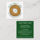 ラッキーズポテトパンケーキDeliデリカテッセン調理師シェフ スクエア名刺 (正面/裏面)