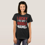 ラッキーズマイミドルネーム賭博 Tシャツ (正面フル)