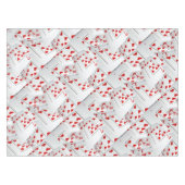 ラッキーセブスダイヤモンドとハートポーカーカード、 テーブルクロス (正面(横))