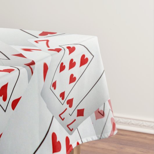 ラッキーセブスダイヤモンドとハートポーカーカード、 テーブルクロス (インサイチュ)