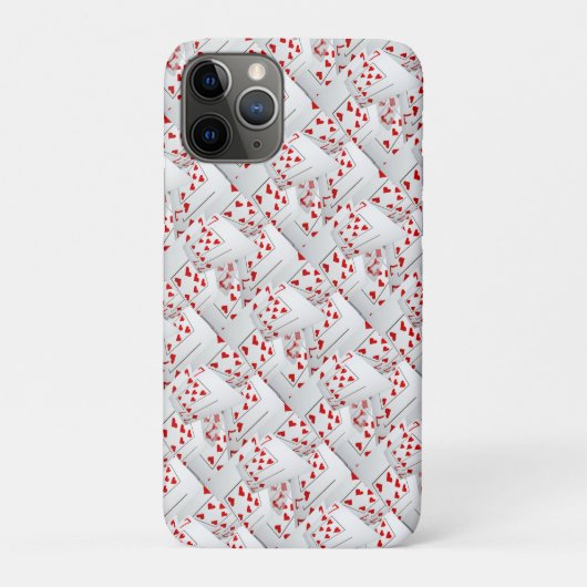 ラッキーセブスダイヤモンドとハートポーカーカード、 Case-Mate iPhoneケース (裏)
