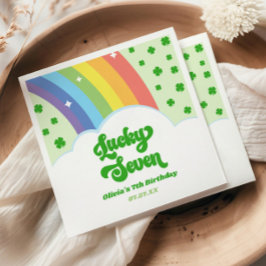 ラッキーセブンレインボークローバー7thバースデーパーティー スタンダードカクテルナプキン