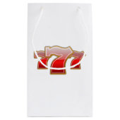 ラッキーセブン – スロットマシンのジャックポット スモールペーパーバッグ (裏面)