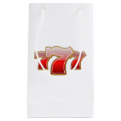 ラッキーセブン – スロットマシンのジャックポット スモールペーパーバッグ (正面)