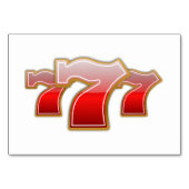 ラッキーセブン – スロットマシンのジャックポット テーブルナンバー (裏面)