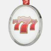 ラッキーセブン – スロットマシンのジャックポット メタルオーナメント (左)