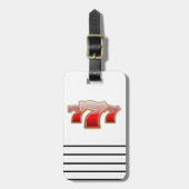 ラッキーセブン – スロットマシンのジャックポット ラゲッジタグ (正面縦)