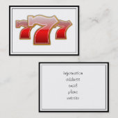 ラッキーセブン – スロットマシンのジャックポット 名刺 (正面/裏面)