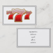 ラッキーセブン – スロットマシンのジャックポット 名刺 (正面/裏面)