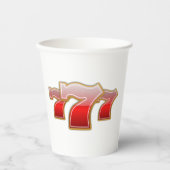 ラッキーセブン – スロットマシンのジャックポット 紙コップ (正面)