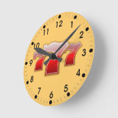 ラッキーセブン ラウンド壁時計 (傾斜)