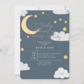 ラッキーセントパトリックのボーイブルーベビーシャワー 招待状 (正面)