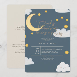 ラッキーセントパトリックのボーイブルーベビーシャワー 招待状