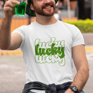 ラッキーセントパトリックの日レトロ70のメンズ Tシャツ
