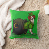 ラッキーセントパトリックの日犬 クッション (ブランケット)