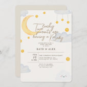 ラッキーセントパトリック男女兼用の赤ちゃんシャワー 招待状 (正面/裏面)