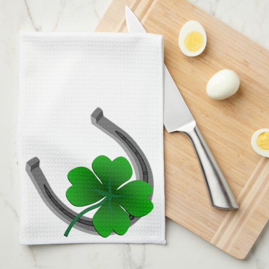 ラッキータオルSt. Patrick's Tea カスタマイズ Towels キッチンタオル (四つ折り)