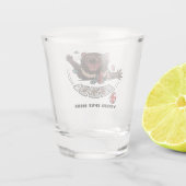 ラッキータスマニア王室のデビルフラッシュトランプのポーカー漫画 ショットグラス (裏面)