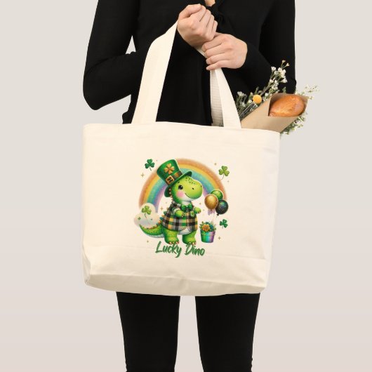ラッキーダイノ ラージトートバッグ (正面(商品))
