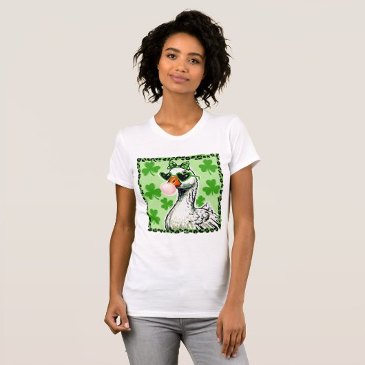 ラッキーダッキーのガチョウ Tシャツ (正面フル)