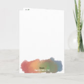 ラッキーダックのバレンタインかわいい水彩カード カード (裏面)