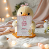ラッキーダックのピンクの誕生日招待状（女の子用） 招待状