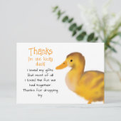 ラッキーダックの感謝カード サンキューカード (スタンド正面)