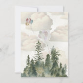 ラッキーダックの水彩画 1歳の誕生日パーティー 招待状 (裏面)