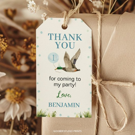 ラッキーダックボーイの誕生日お礼 ギフトタグ