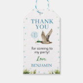 ラッキーダックボーイの誕生日お礼 ギフトタグ (正面)