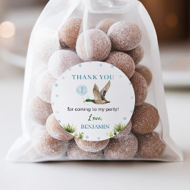 ラッキーダックボーイ誕生日 ラウンドシール