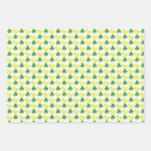 ラッキーダックルビー鴨シャムロッククローバーグッドラック ラッピングペーパーシート (正面)