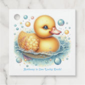 ラッキーダック1歳の誕生日パーティー フェイバータグ (正面)