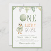 ラッキーダック1歳の誕生日 招待状 (正面)