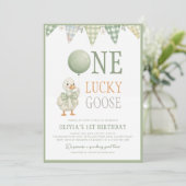 ラッキーダック1歳の誕生日 招待状 (スタンド正面)