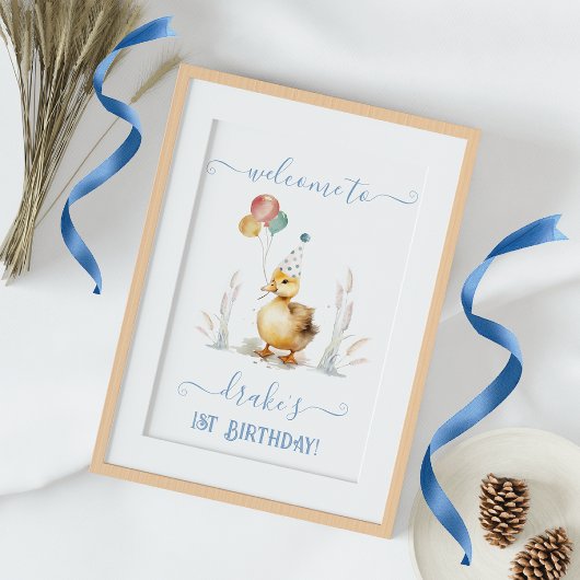ラッキーダック1stバースデーウェルカムポスター ポスター